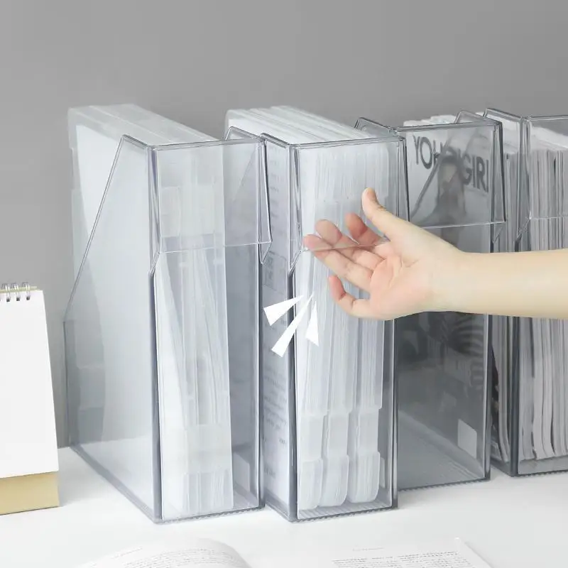 Magazine File Holder Desk File Stand Desk Organizer Office Supplies Magazine Holder Organizer Box for Home Countertop