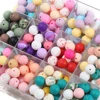 30pcs Baby Round Silicone Beads 15mm Teethers Teething Beads for DIY Newborn Oral Care Rodent Pacifier Chain Pearls BPA Free 2