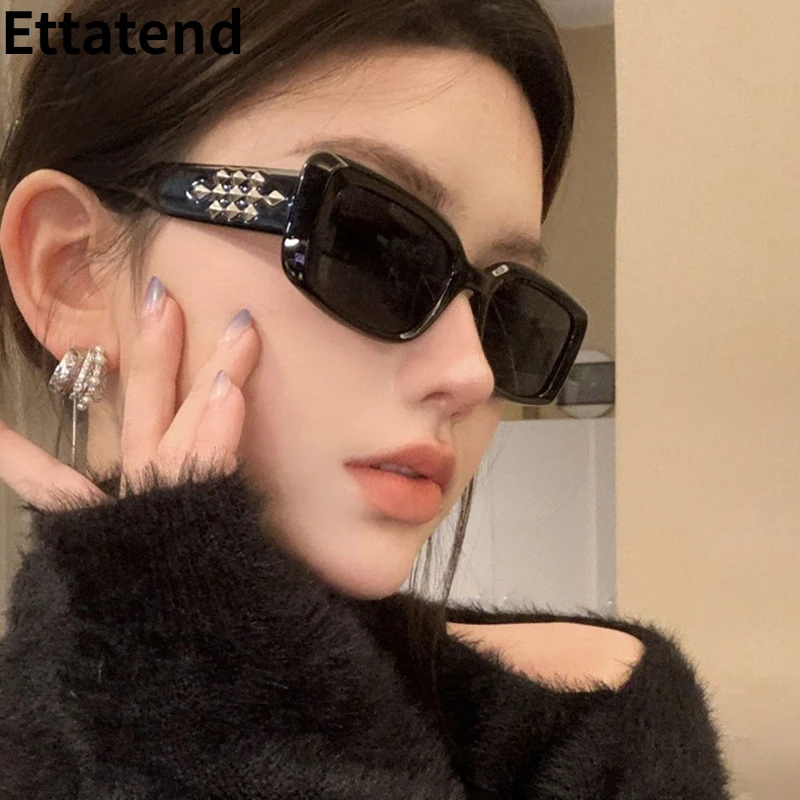 

Small Frame Rectangle Sunglasses Women 2023 Vintage Brand Designer Square Sun Glasses Shades Female UV400 Lentes De Sol Mujer