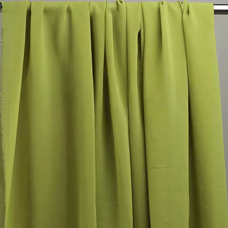 Elegant Green Chiffon Georgette Fabric for DIY Fashion & Decorations