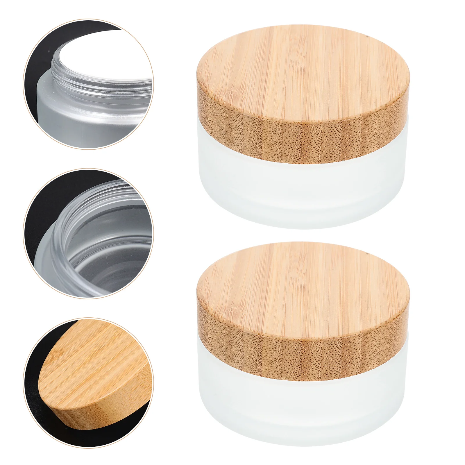 

2 Pcs Scrub Cream Bottle Facial Container Travel Containers Creams Skin Care Pp Lip Balm Glass Jar Clear Lid