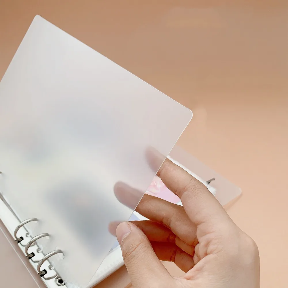 2pcs A4 A5 A6 A7 루즈리프 노트 리필 용지 DIY PP 스파이럴 바인더 디바이더 페이지 분리기 무광 투명