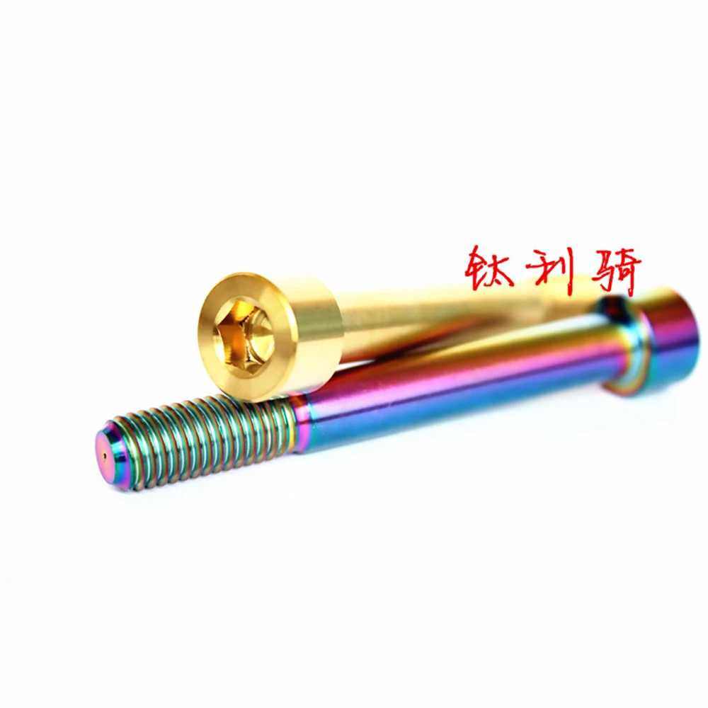 

M10 x 25mm 30mm 35mm 40mm Pitch 1.5mm 1.25mm Cap Head GR5 Titanium Alloy Bolts For Motorcycle DIY