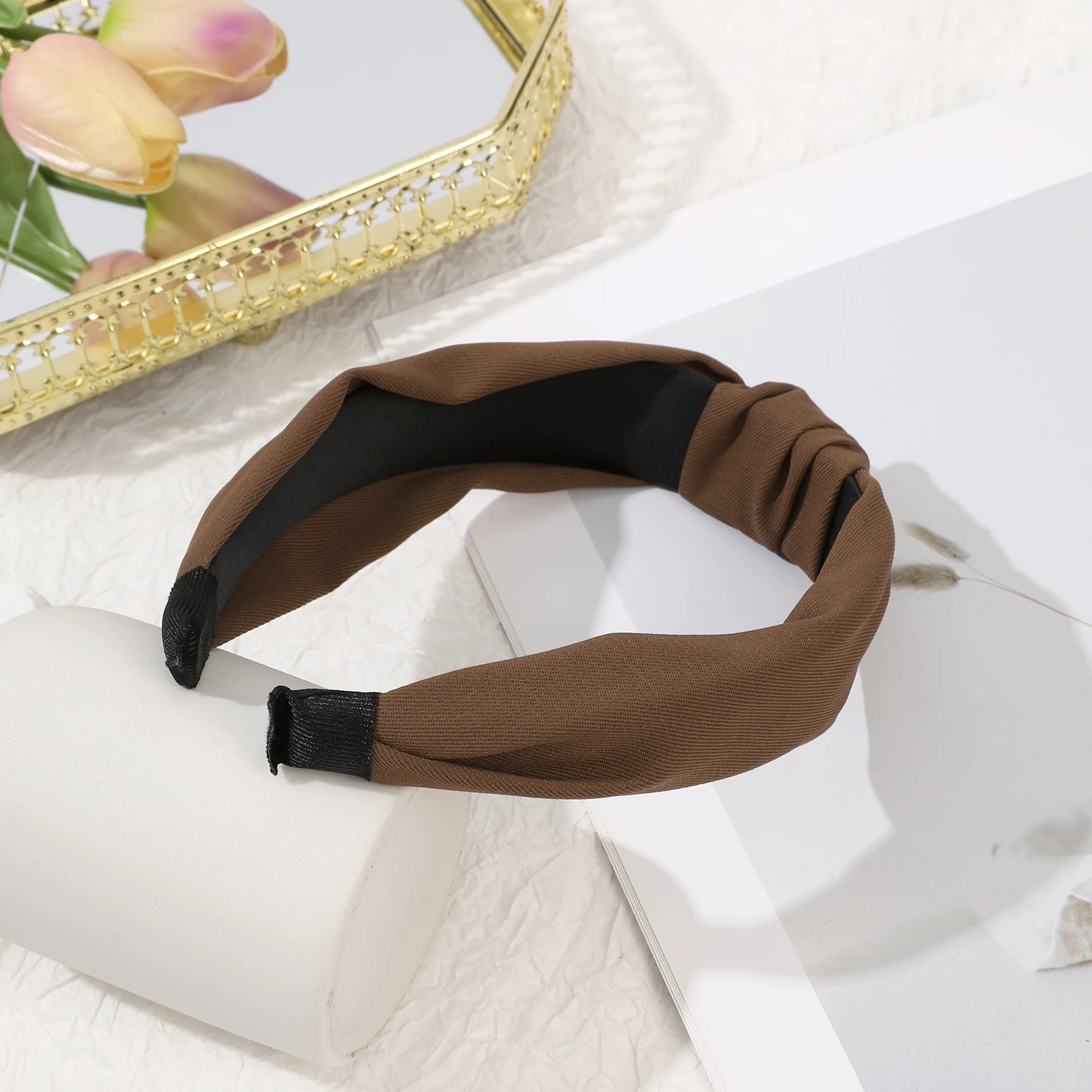 1pc Exquisite Women Knotted Hairband Wide Headband Top Knot Hair Hoop for Girls Female Party Headdress Hair  Accessories