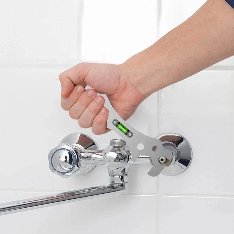 Special Wrench Tools Shower Faucet Installation Bathroom Multifunctional Level Wrench Ruler Distance Measuring Tool