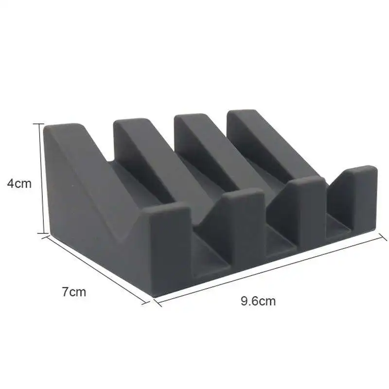 Silicone Self-Draining Soap Dishes Rectangular