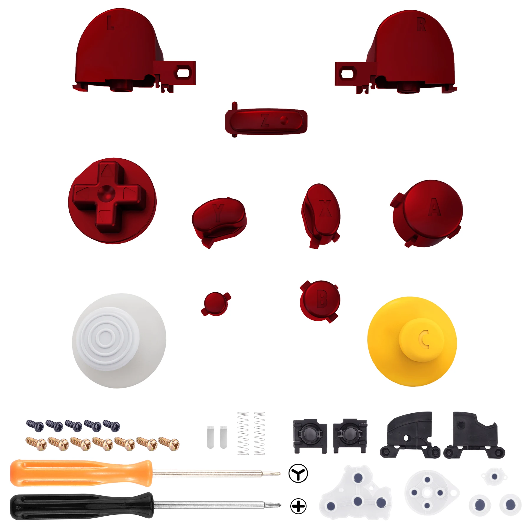 eXtremeRate DIY Replacement Full Set Buttons Thumbsticks