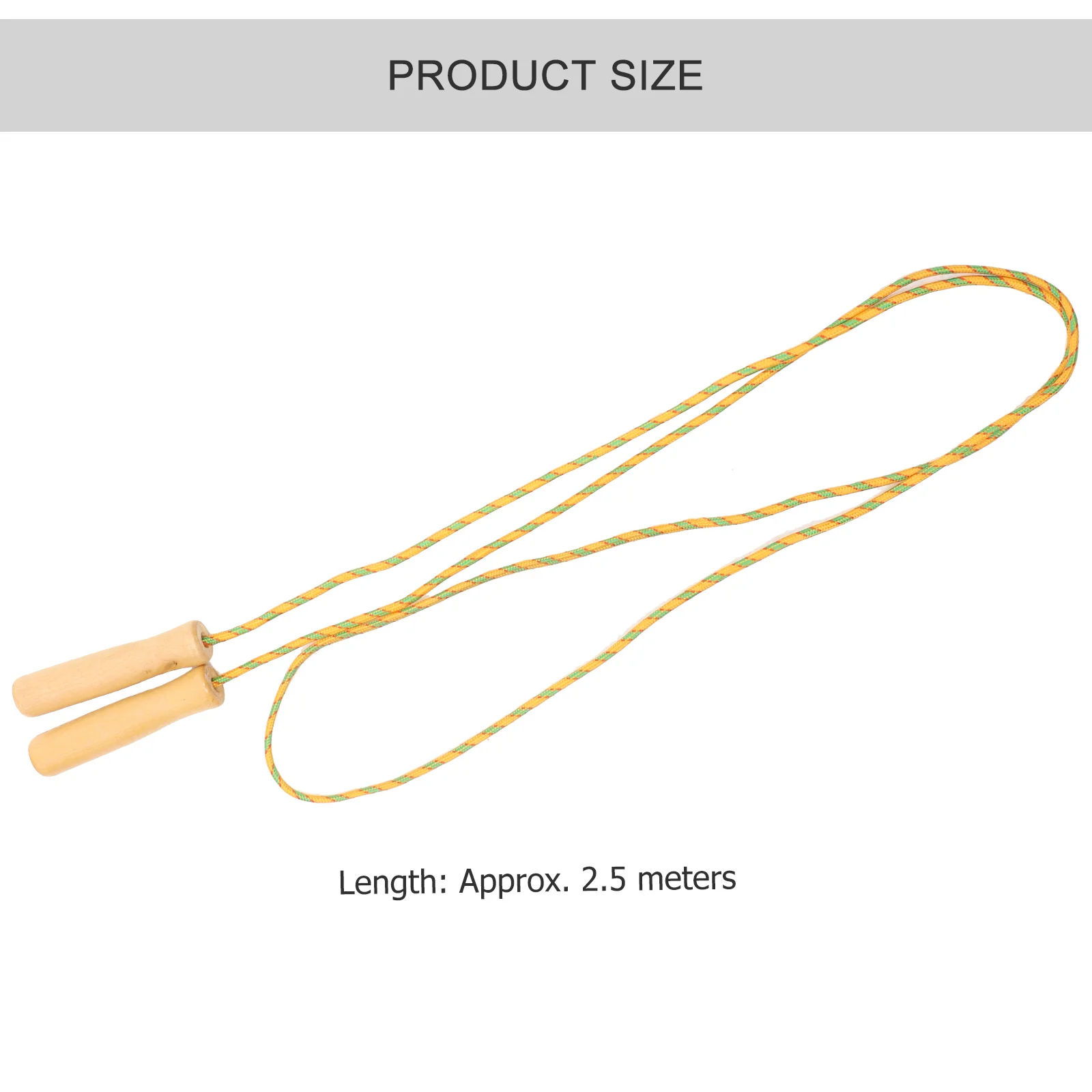 어린이용 나무 실 점프 로프, 대나무 어린이 피트니스 운동 로프, 스포츠 점프 스키핑 장난감, 2 개
