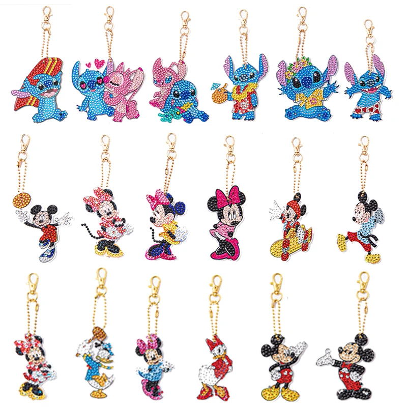 F4B Dauphins Porte-clés Peinture De Diamants | Double Face | 5 Pièces