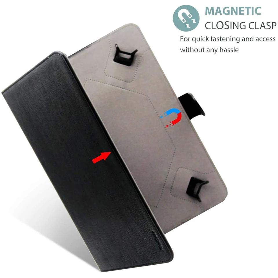 10 Inch Universal Tablet Case With Document Pocket - Adjustable Stand Cover For 9-11 Inch Tablets