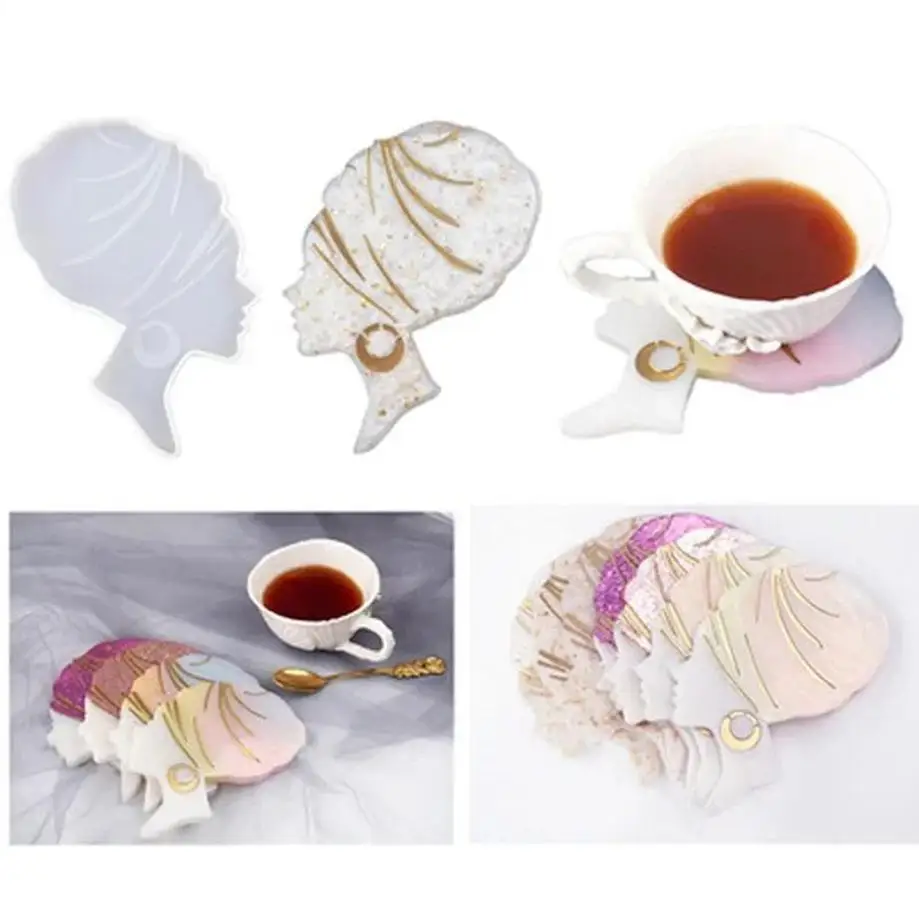 1 Pcs Coaster Silicone Mold DIY Creative Crystal Epoxy Resin Mold Coaster Box Mirror Silicone Mold Resin