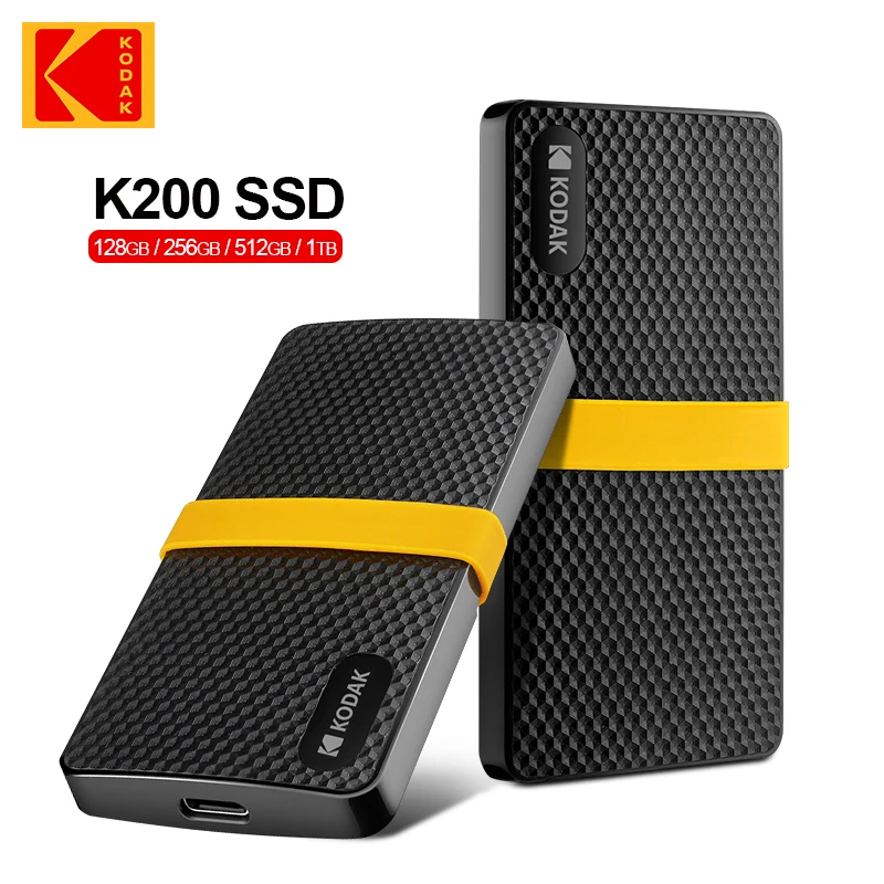 Kodak-USB3.1 Ÿ-c ޴ ssd 1 ׶Ʈ  ϵ ̺ 512GB Gen 2 SSD ϵ ̺, 256GB Ʈ ƺ  ָ Ʈ ̺