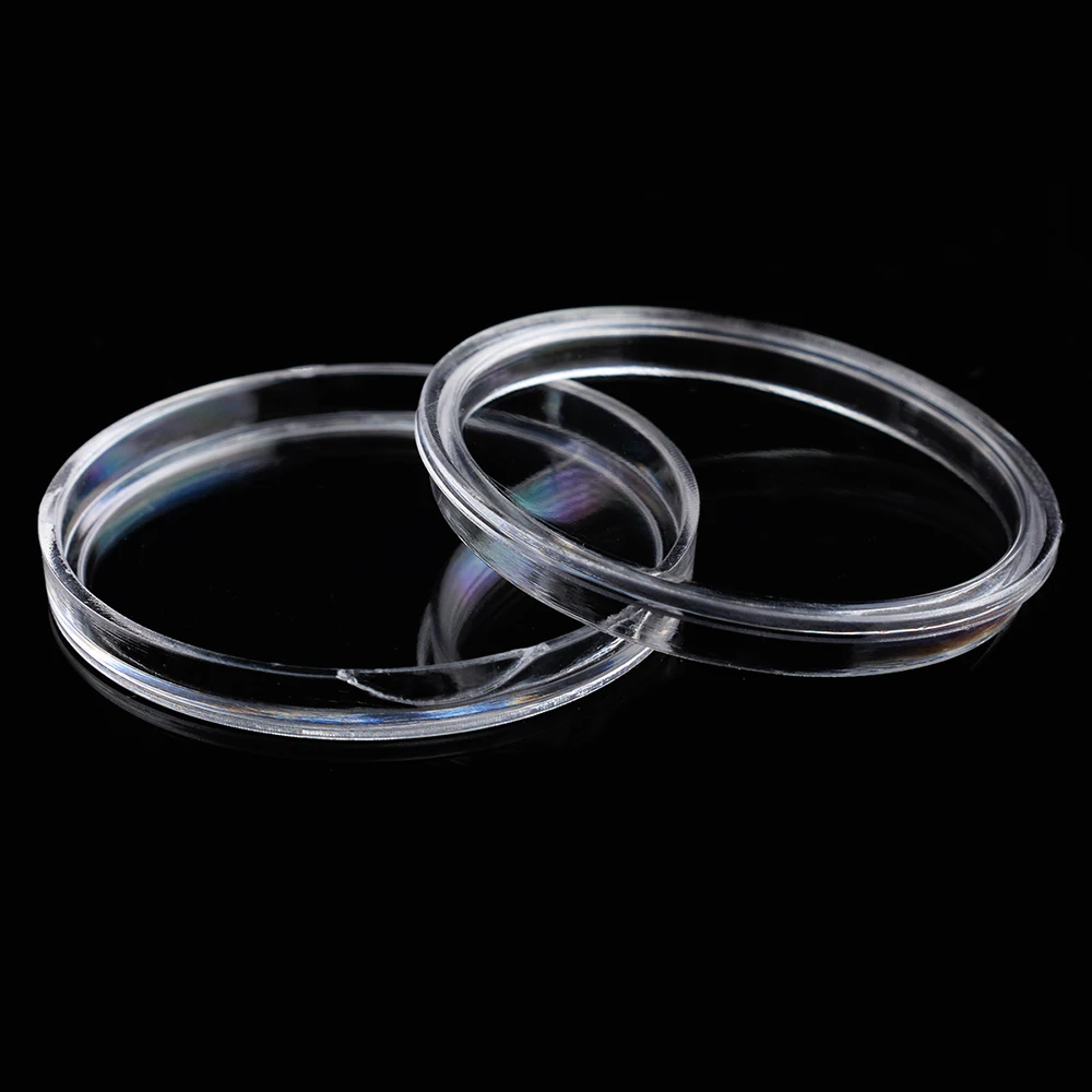100개 동전 상자 투명 30mm 원형 동전 케이스 보관 캡슐 디스플레이 케이스 보호 정리함 수집품 선물 홀더