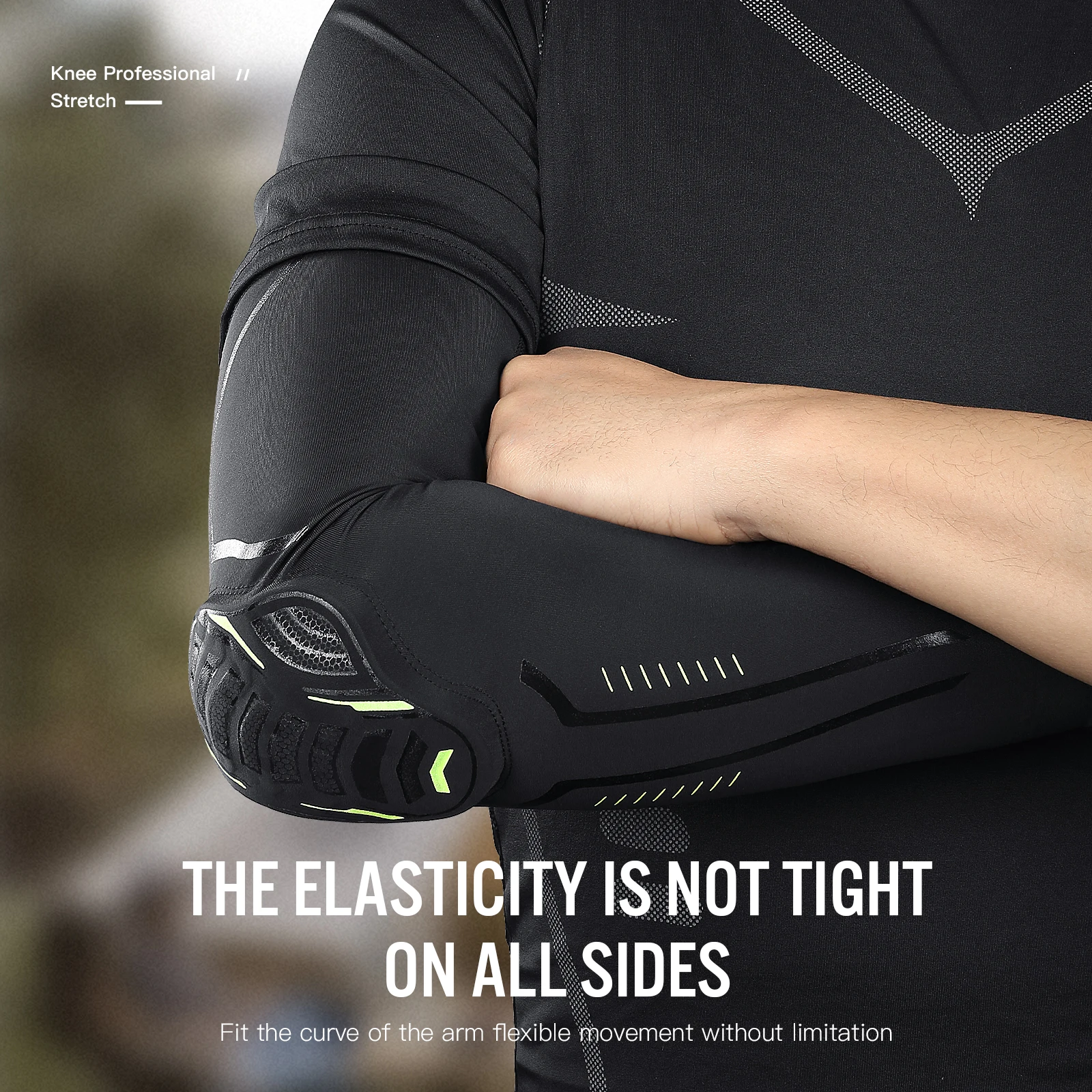 Basketball Elbow Protectors Elastic Arm Protectors Fitness Running Cycling Sports Shock-absorbing Honeycomb 1 PCS