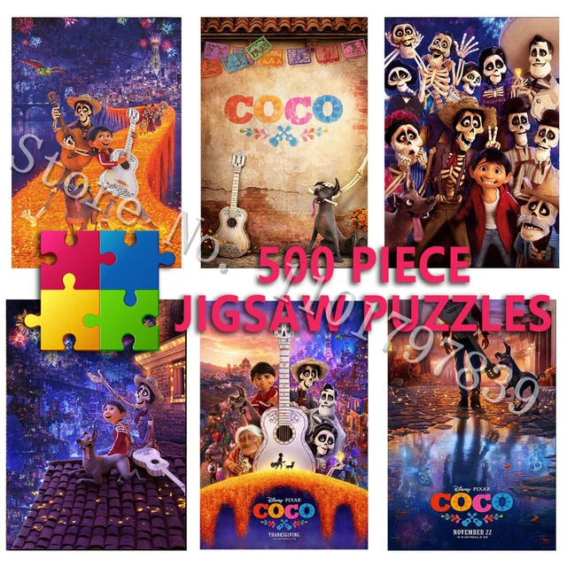 Disney Coco-rompecabezas de 500 piezas para niños, rompecabezas clásico de película de dibujos animados, juguetes educativos de descompresión de papel, regalos de _ - AliExpress