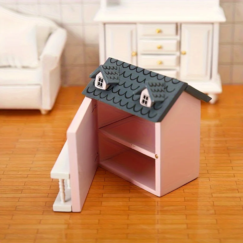 Mini Furniture Sofa Pink Blue Wall Grey Top Cute Pocket Villa Small House Set Doll House Accessories