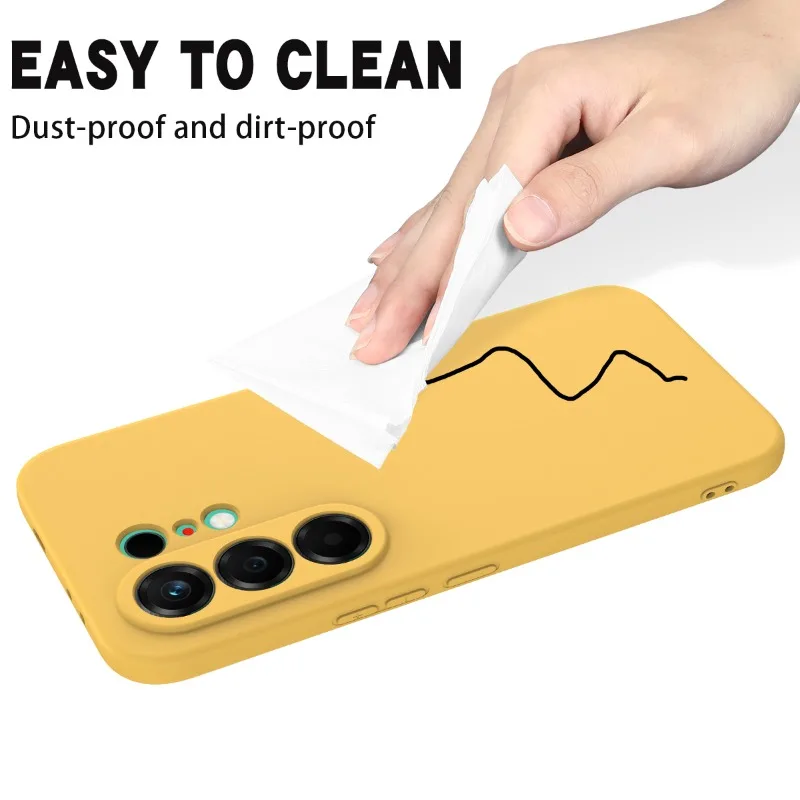 Liquid Silicone Matte TPU Shockproof Case with Ultra Camera Lens Protection and Lanyard