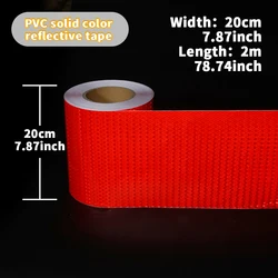 Multicolor 20CM Reflective Safety Warning Tape (Red 2M)