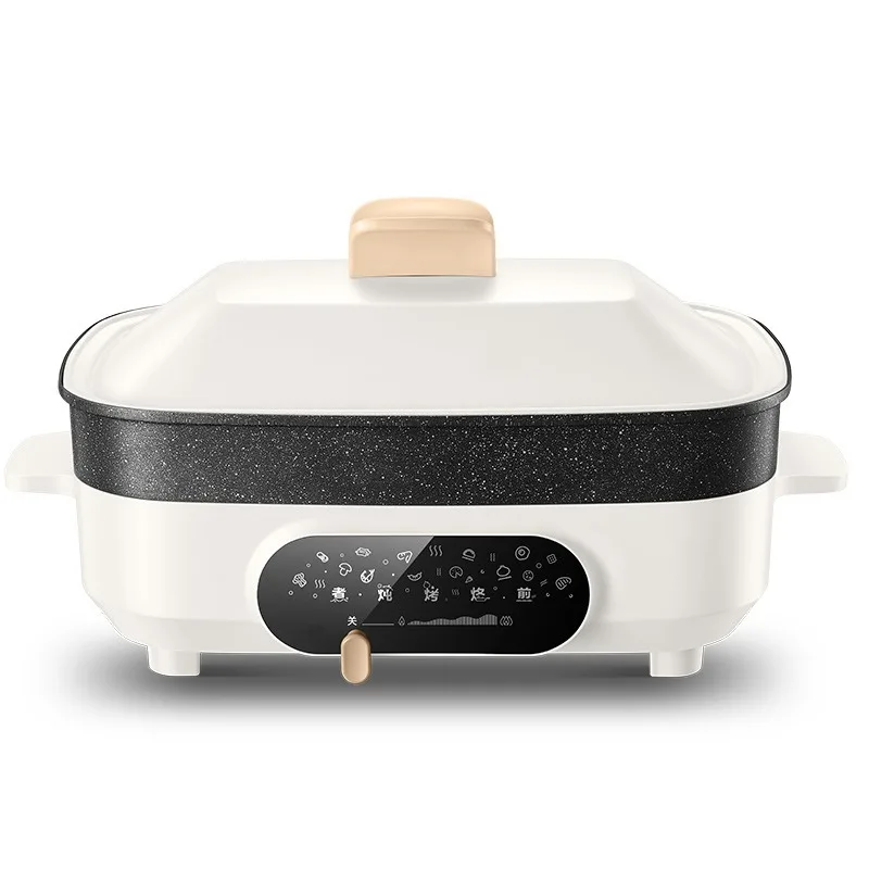 

JD3424D608 Electric Hot Pot Multifunctional Cooking Pot Electric Barbecue Meat Pot Net Red Pot One Household Cooking and Frying