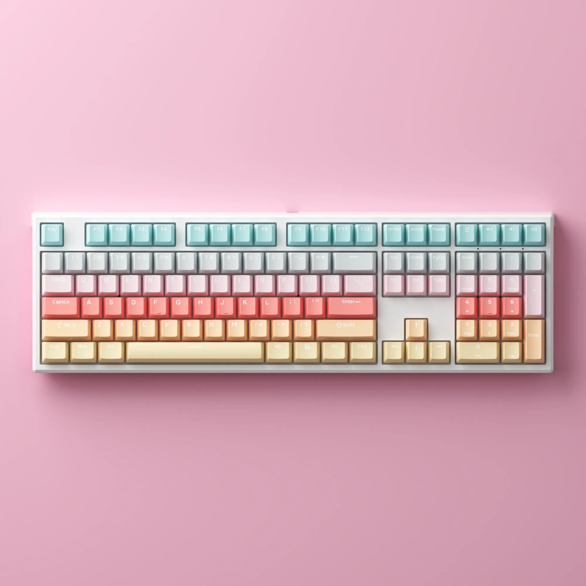 

Akko Monsgeek MG108B Ice Cream Full Size Keyboard 5-Pin Hotswap OEM Profile Multi-mode RGB Keyboards Bluetooth 5.0 2.4Ghz Type-C