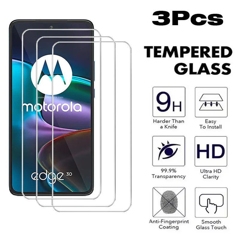 3 Stück gehärtetes Glas für Motorola Edge 30 20 30pro 30Neo 20Lite 20Pro Displayschutzfolie