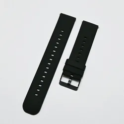 Silicone Watch Band Strap - Premium Quality for Versatile Wear (20mm/22mm) (Black)