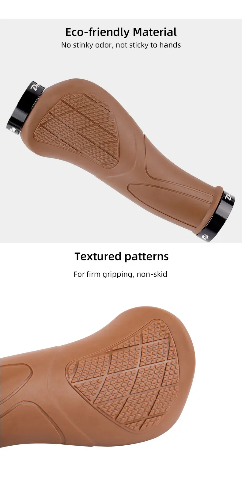 Description Picture 5 of itemDeemount Bicycle Eco Rubber Grips Anti-skid Bar End Comfy Hand Feel MTB Cycling Hand Rest Double Side Locking