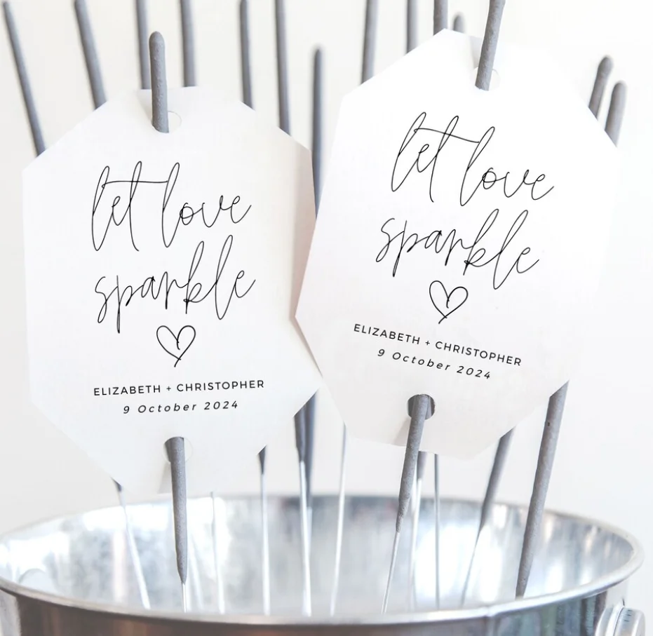 

50 шт. Свадебные ярлыки, ярлыки Let Love Sparkle, Свадебный декор с возможностью печати, бирки для свадьбы, реквизиты, идеи для бросков на выход, B