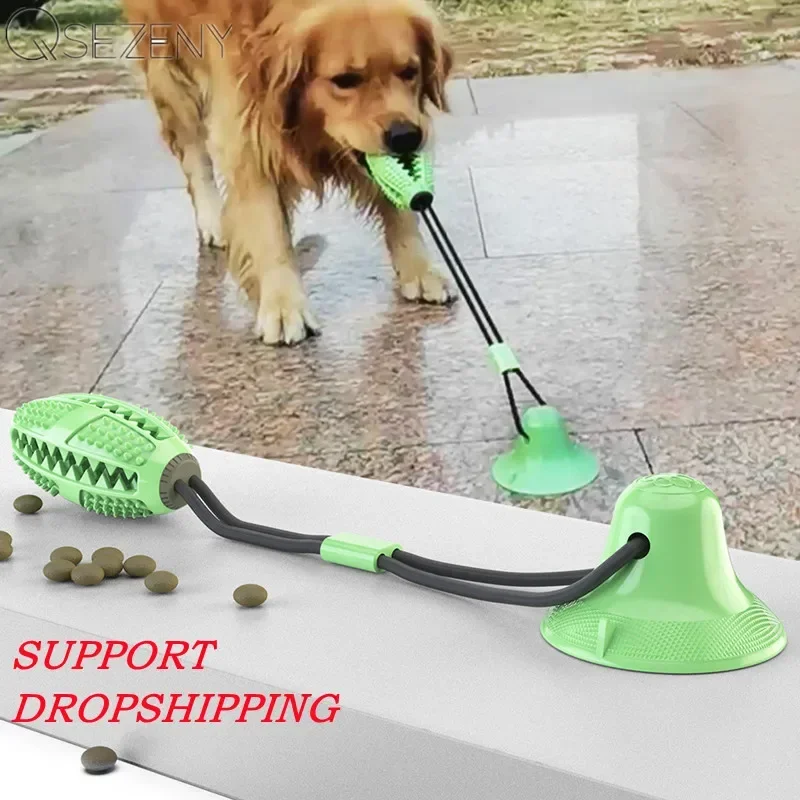 

Pet Dog Toys with Suction Cup Dog Chew Toy Dogs Push Ball Toy Pet Tooth Cleaning Dog Toothbrush for Puppy large Biting Toy