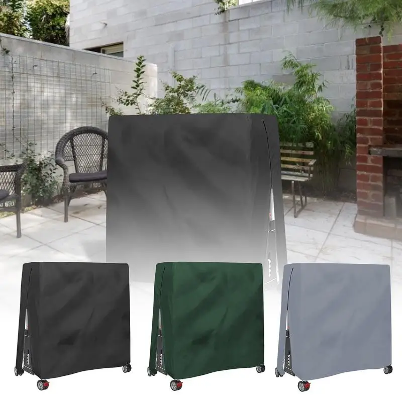 

Folding Table Cover Adjustable Weatherproof Table Tennis Dust Cover Lightweight Table Cover For Indoor & Outdoor Windproof