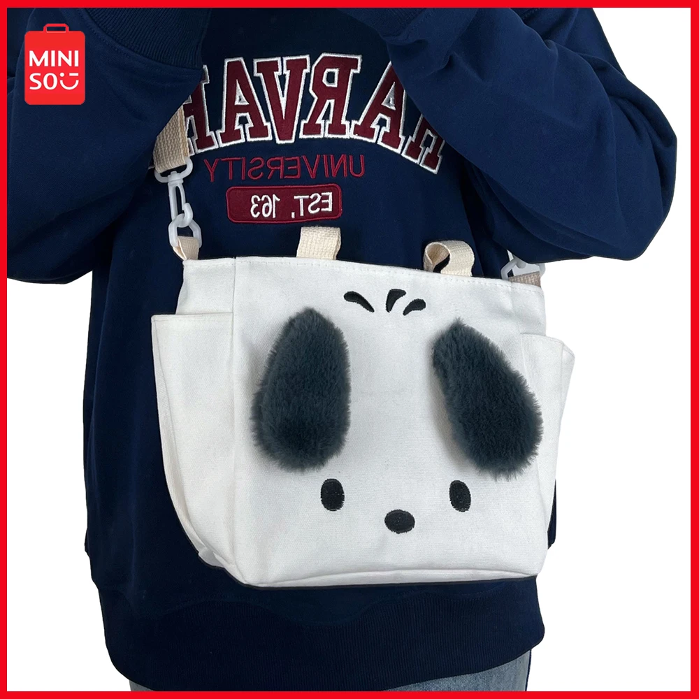 

New Miniso Sanrio Pochacco Cartoon Anime Korean Version Women's Cute and Versatile Shoulder Bag Outdoor Fashion Casual Handbag