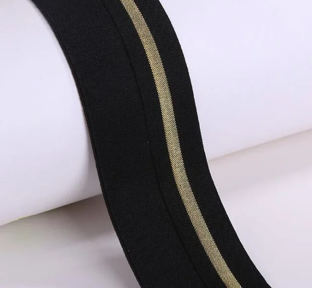 4cm fold balck gold