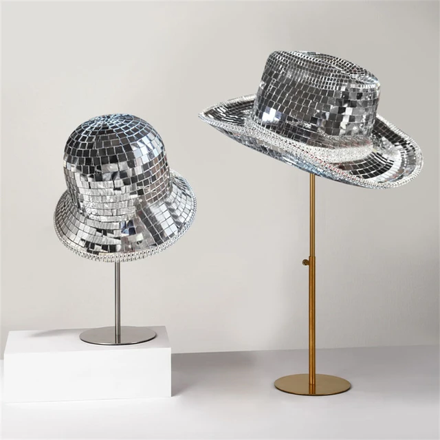 Mirror Ball Cowboy Hat Dance Hat Disco Cap for Girls Boys Men Women  Holidays