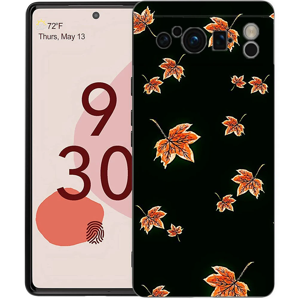 Autumn Fox Pumpkin Halloween Themed Shockproof Phone Case – Soft Silicone Black Cover