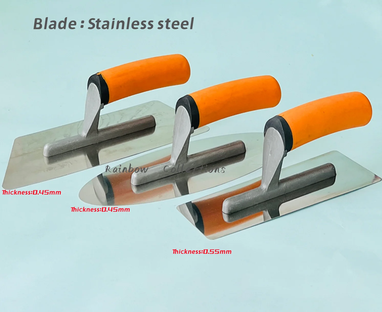 3pcs Multifunction Stainless steel diatom mud construction stainless steel trowel batch knife mud polishing trowel hand tools