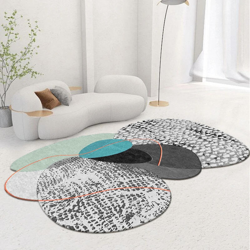 Light Luxury Irregular Shape Rug Nordic Living Room Rugs Simple Bedroom