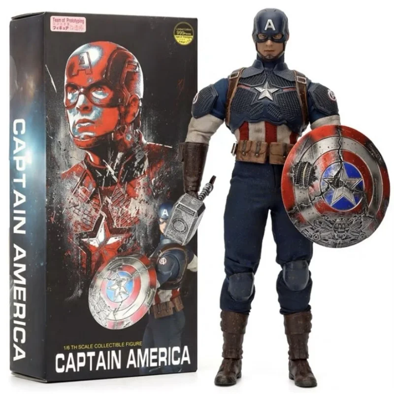 

New Marvel Captain America 1:6 Limited Edition 999 Pieces Articulated Action Joints Moveable Figure Toys Gifts In Stock