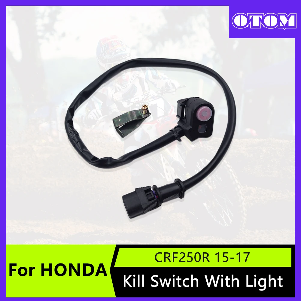 

Motorcycle Switch Assy Engine Stop For HONDA CRF250R 15-17 CRF450R 15-16 Motocross Handlebar Flameout ON/OFF With Light Button