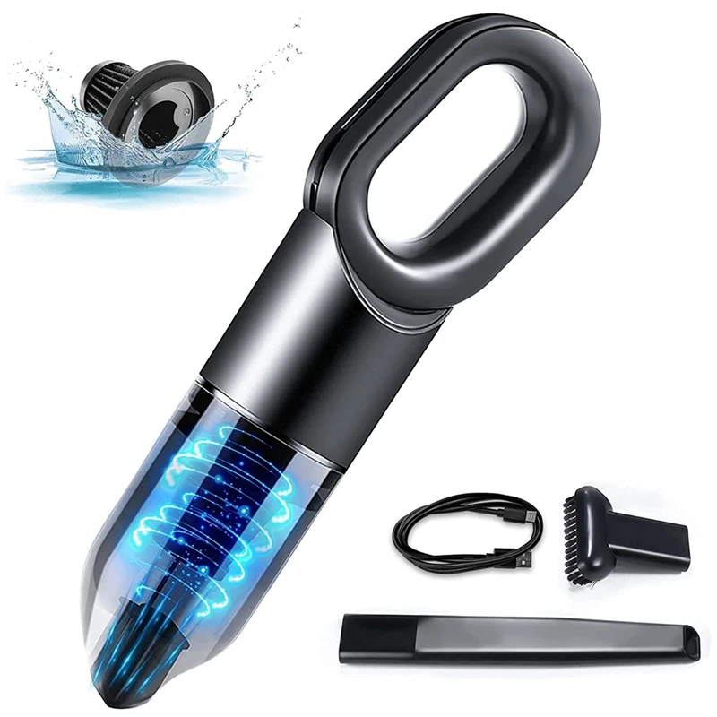 

Portable Cordless Handheld Vacuum Cleaner, USB Charging, Wet Dry Car Vacuum Cleaner For Pet Hair, Home And Car Cleaning