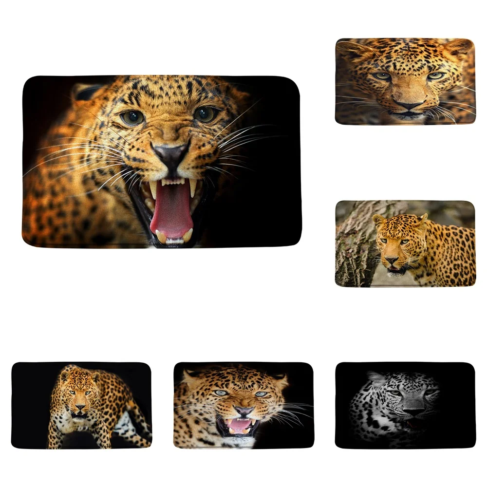

Cheetah Bath Mat Leopard African Safari Animal Bathroom Rug Men Boys Novelty Wildlife Big Cat Doormats Landscape Non-Slip Carpet