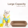 2Pcs Spacious Pulp Cat Litter Box with High Sides Splash Proof for Large Cats Easy Maintenance Open Top Lightweight for Home Or 2