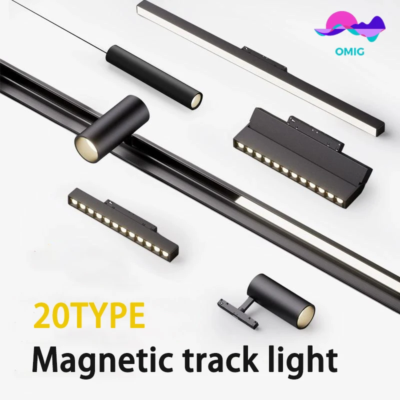 Binario Magnetico Super Slim 25mm Per Faretti LED Incasso - 48V 1 Metro Nero, Sistema Illuminazione Moderno - Foto 4