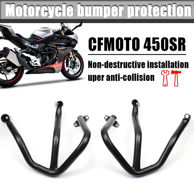 For Cfmoto 450sr 450 Sr Engine Guard Front/rear Crash Bar Saddlebag Side  Box Bumper Stunt Cage Frame Protector - Bumpers - AliExpress