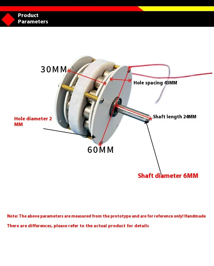 Mini miniature disc type ironless generator with low speed, high efficiency,  co