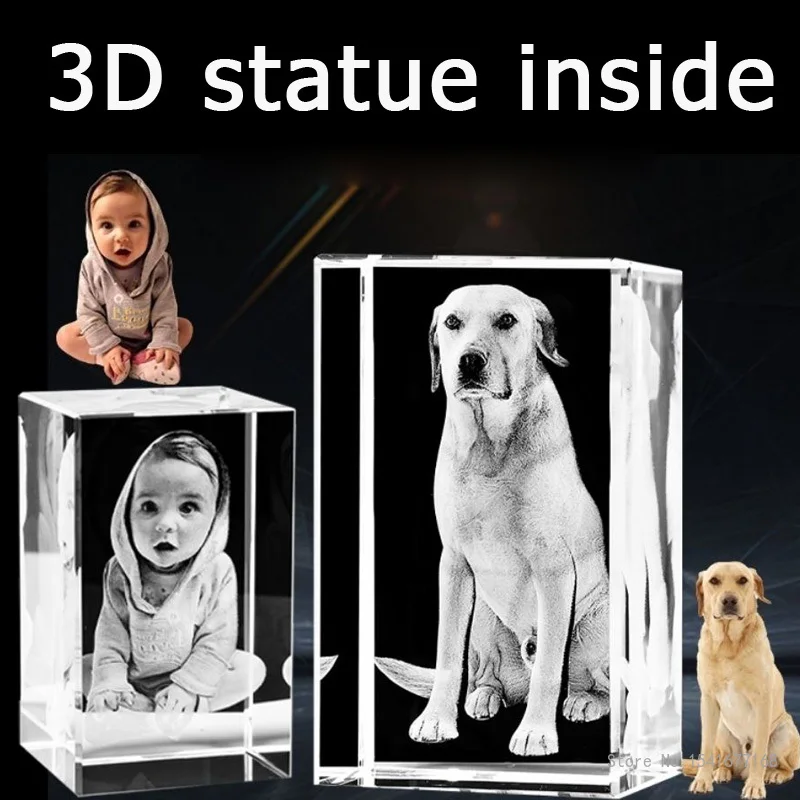 

High-Grade Crystal Laser Engraving, 3D Printing Photo Graduation Gift, Home Decoration, 3-Dimensional Portrait, Crystal Ornament