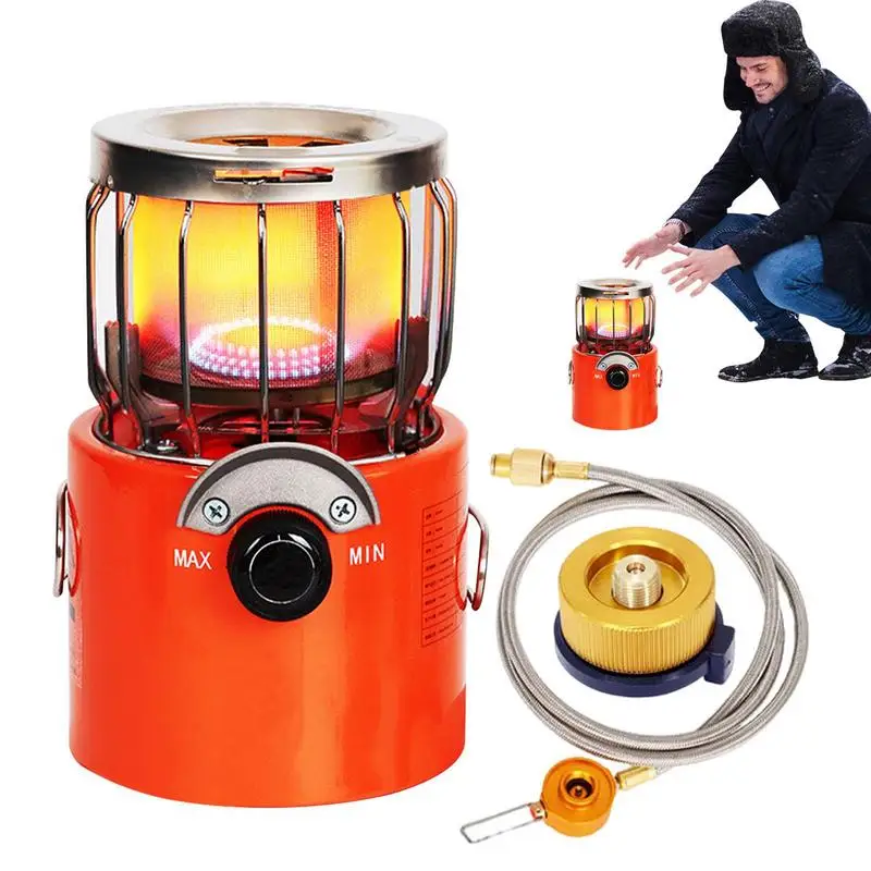 

2 In 1 Camping Gas Heater Outdoor Stove Burners Ignition Heating Gas Oven Burner Hand Warmer Home Tent Stove Camping Equipment