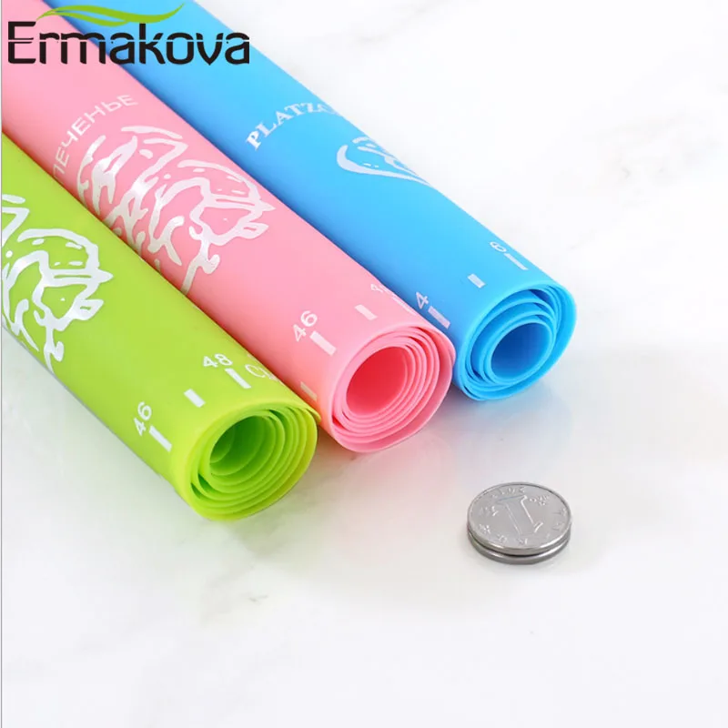 Non-Stick Silicone Baking Mat Dough Rolling Mat Heat Resistant Pad Pastry Board Silicone Pastry with Measurement