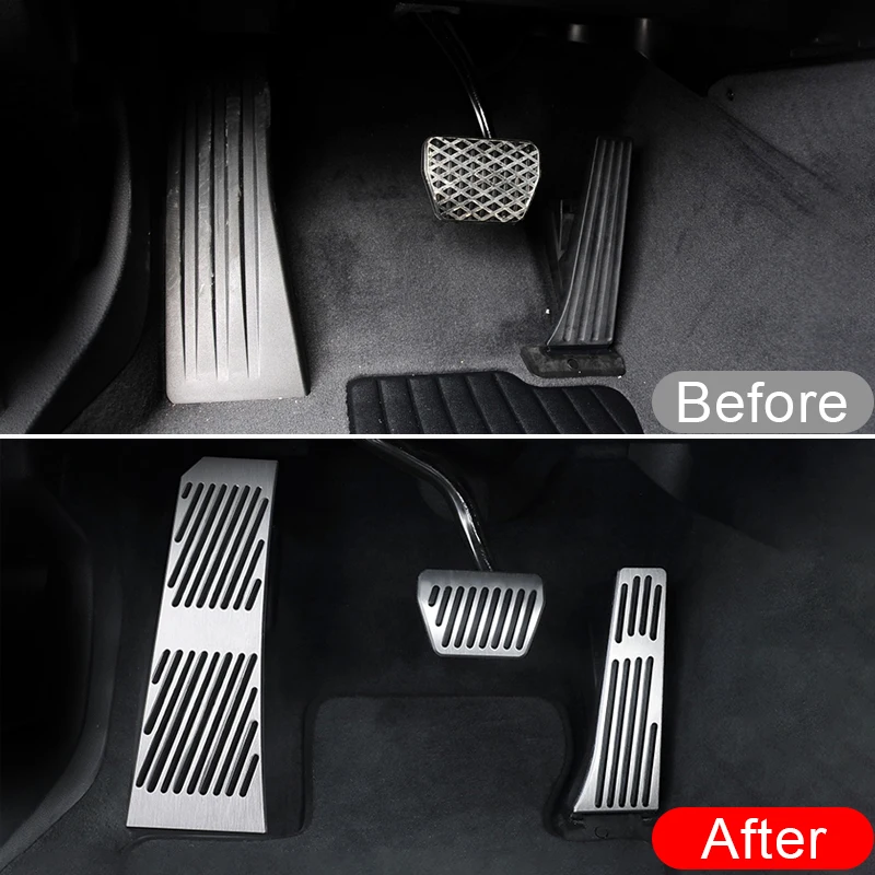 Car Footrest Pedal Fuel Accelerator Brake Pedals Cover For BMW 5 6 7 Series F01 F07 F10 F11 F06 F13 X3 F25 X4 F26 Z4 E89 E85 car pedals pedal cover