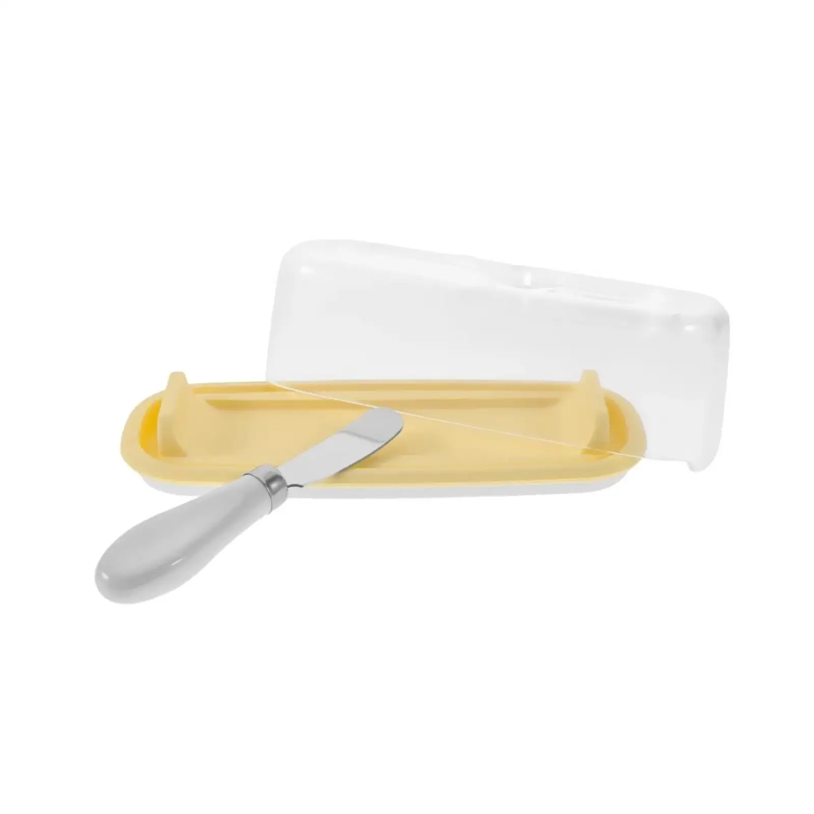 Butter Dish with Lid and Knife Ramps Large Butter Keeper for Cupboard