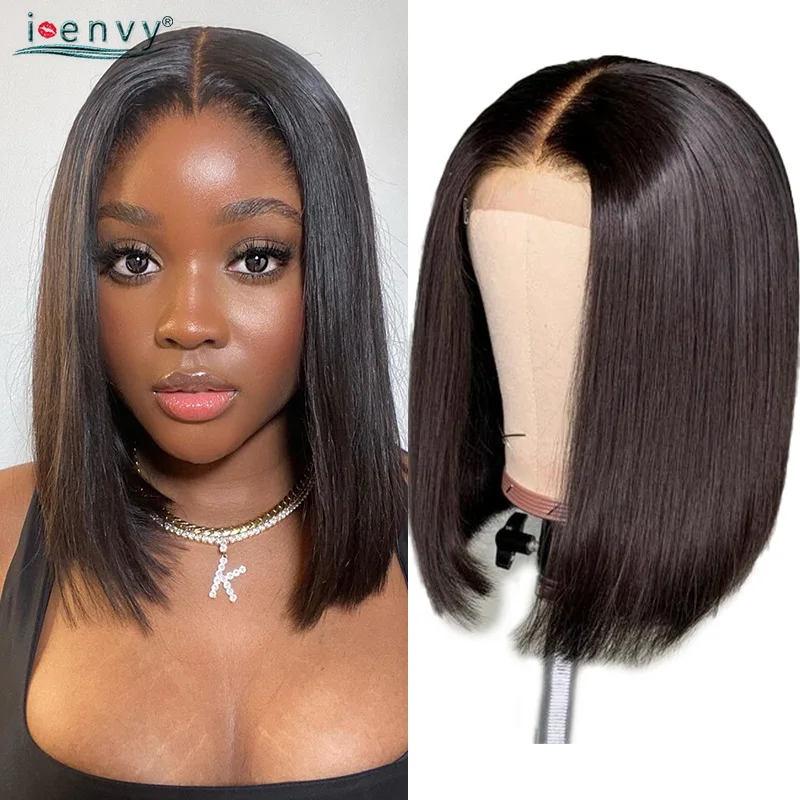 

13X4 613 Short Bob Wigs Lace Front Human Hair Wigs Honey Blonde Lace Frontal Bob Wigs Pre Lucked Natural Balck Straight Bob Wigs
